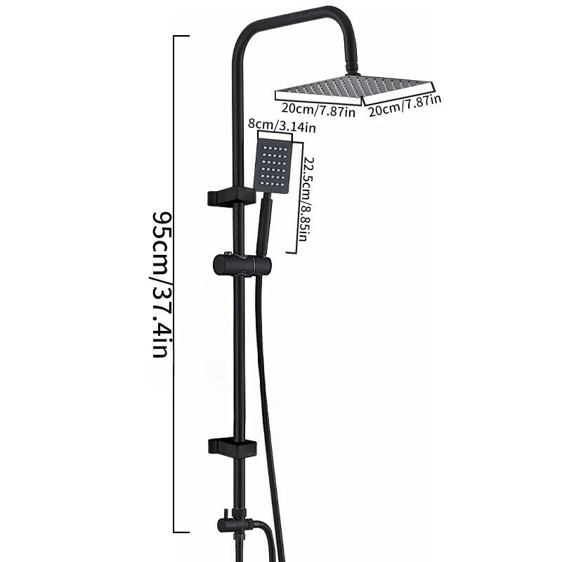 Bluejw Home Use Separate Sanitary Ware Suite Shower Head & Handheld Shower Set - Pressure Boosting Bathing Device for Relaxing Showers - Image 1